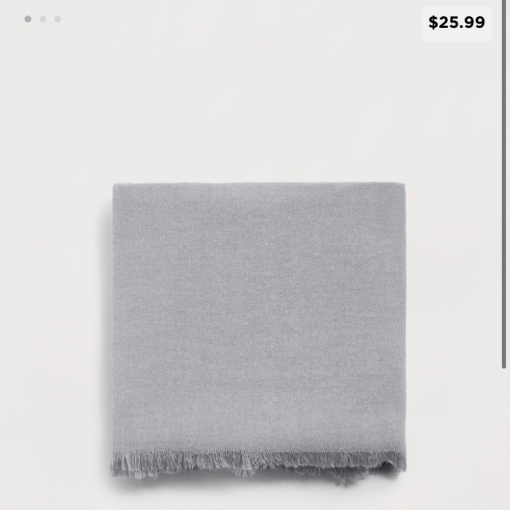 MANGO Soft Gray Scarf